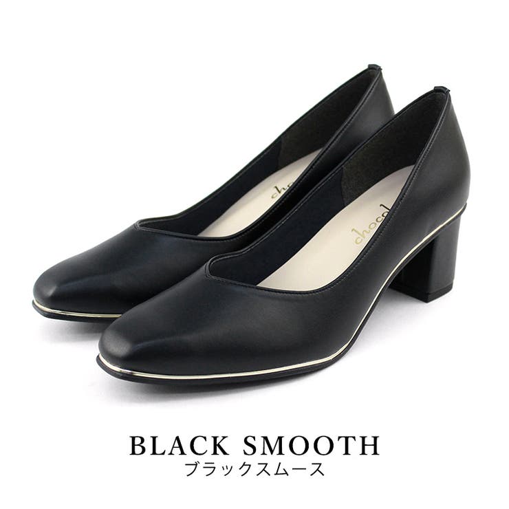 blackスムース  | 22AW 秋冬新作 日本製 Vカット パンプス 晴雨兼用 防水 レイン | SHOE FANTASY