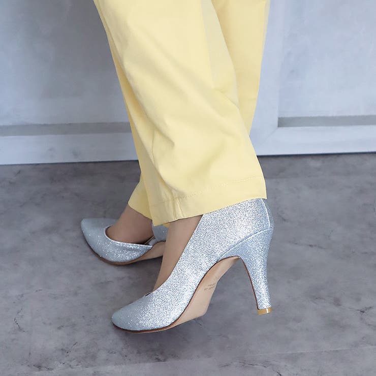 日本製 サイドオープン グリッター サテン パンプス | SHOE FANTASY | 詳細画像24 