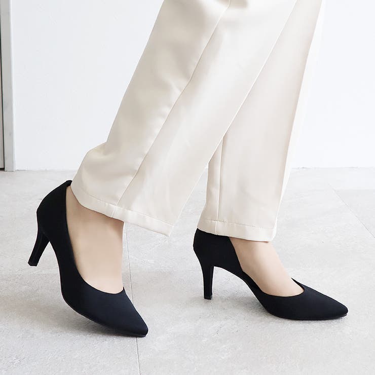 日本製 サイドオープン グリッター サテン パンプス | SHOE FANTASY | 詳細画像7 