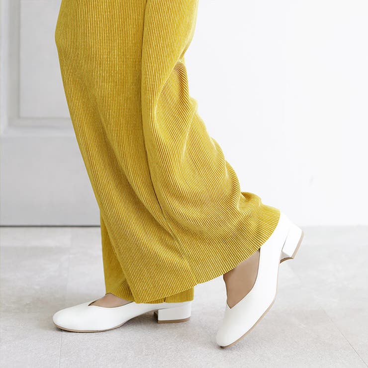 日本製 スクエアトゥ Ｖカットパンプス | SHOE FANTASY | 詳細画像17 