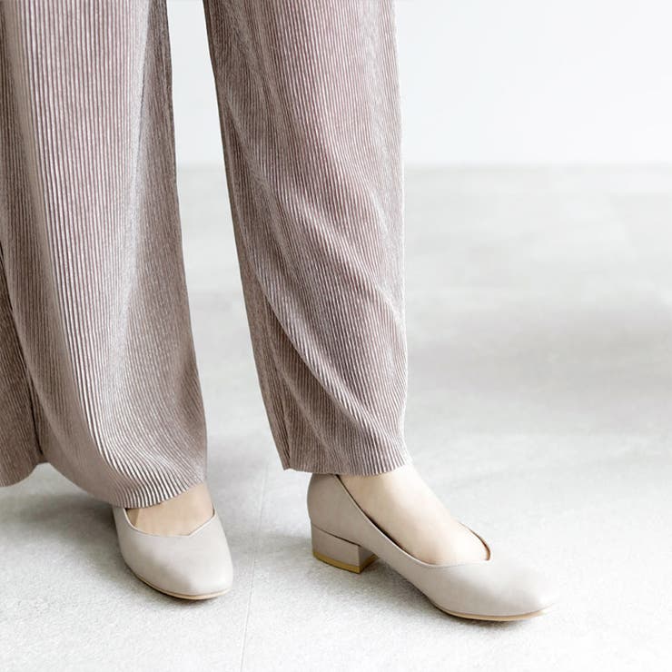 日本製 スクエアトゥ Ｖカットパンプス | SHOE FANTASY | 詳細画像22 