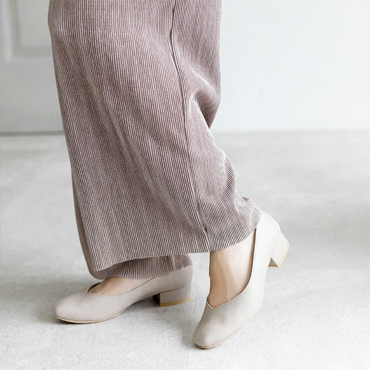 日本製 スクエアトゥ Ｖカットパンプス | SHOE FANTASY | 詳細画像23 