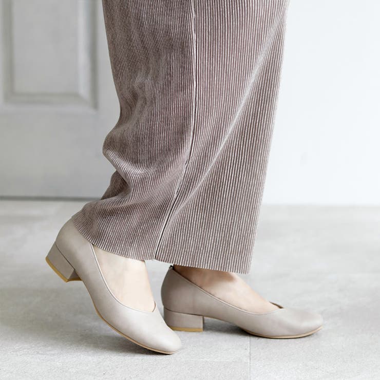 日本製 スクエアトゥ Ｖカットパンプス | SHOE FANTASY | 詳細画像25 