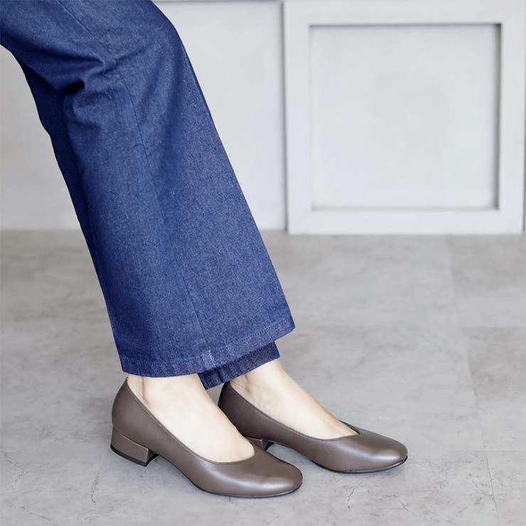 日本製 スクエアトゥ Ｖカットパンプス | SHOE FANTASY | 詳細画像36 