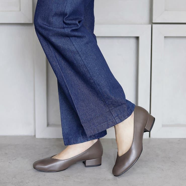 日本製 スクエアトゥ Ｖカットパンプス | SHOE FANTASY | 詳細画像41 