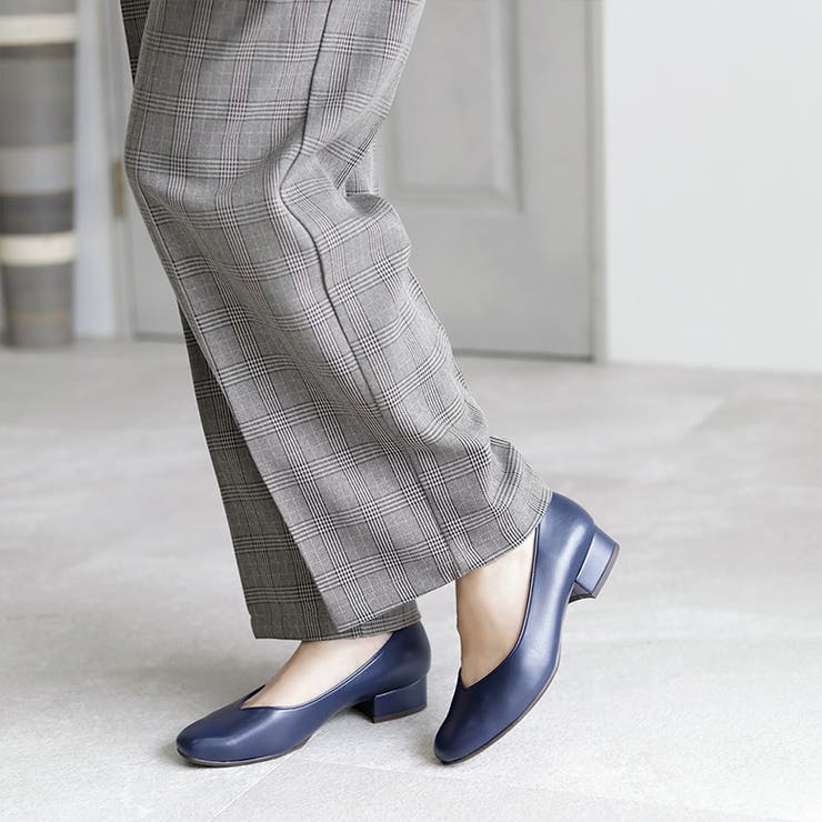 日本製 スクエアトゥ Ｖカットパンプス | SHOE FANTASY | 詳細画像48 