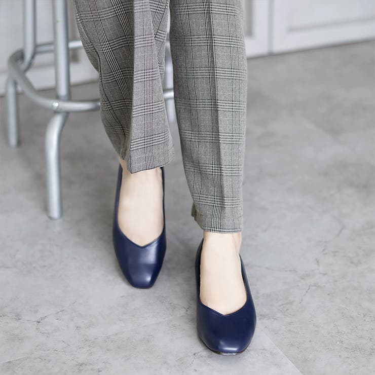 日本製 スクエアトゥ Ｖカットパンプス | SHOE FANTASY | 詳細画像50 