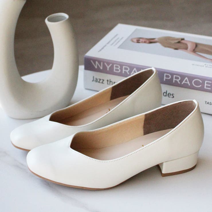 日本製 スクエアトゥ Ｖカットパンプス | SHOE FANTASY | 詳細画像13 