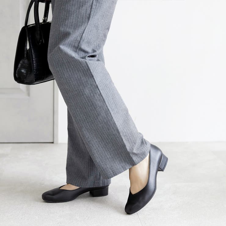 日本製 スクエアトゥ Ｖカットパンプス | SHOE FANTASY | 詳細画像11 