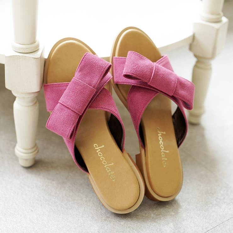 日本製 リボン付き ぺたんこミュールサンダル | SHOE FANTASY | 詳細画像24 