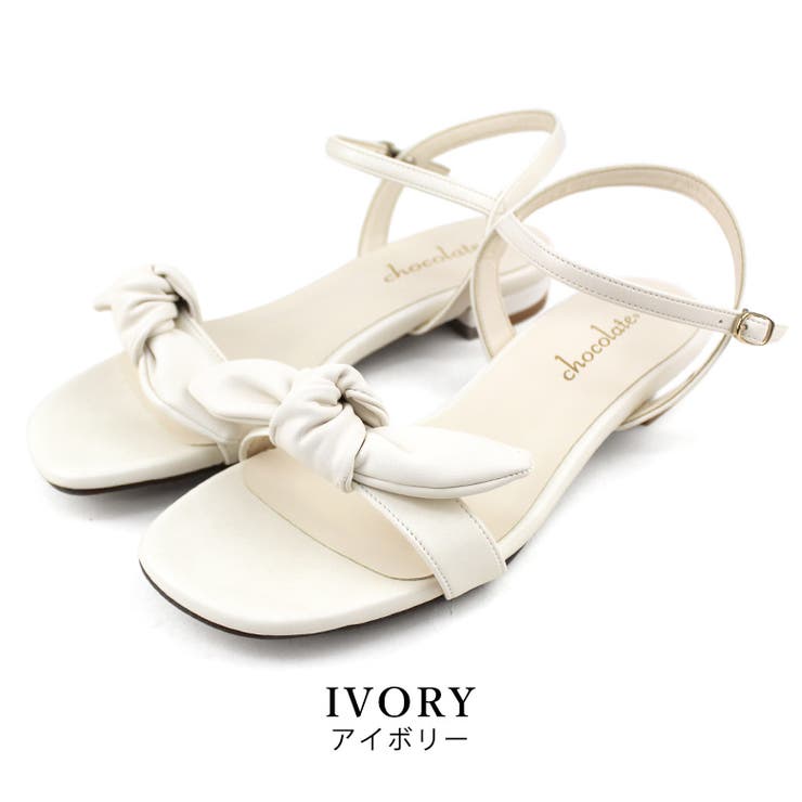 ivory | 日本製 フロントリボン ストラップサンダル | SHOE FANTASY