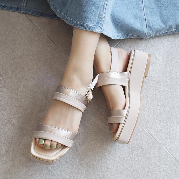 日本製 バイカラープラットフォームサンダル | SHOE FANTASY | 詳細画像16 