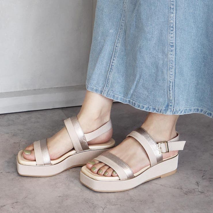 日本製 バイカラープラットフォームサンダル | SHOE FANTASY | 詳細画像19 