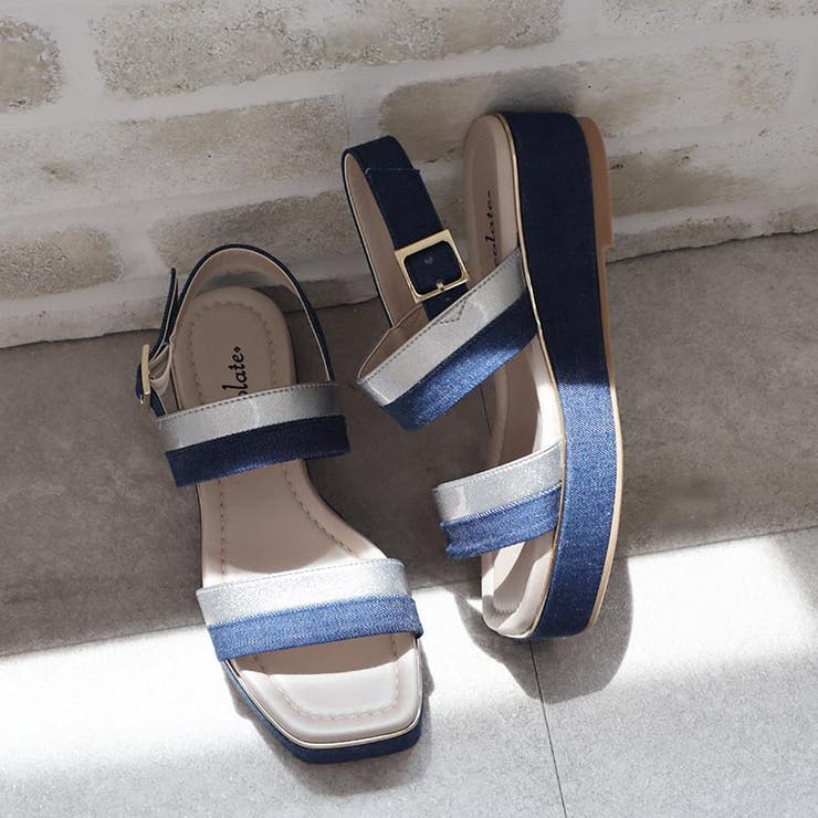 日本製 バイカラープラットフォームサンダル | SHOE FANTASY | 詳細画像20 