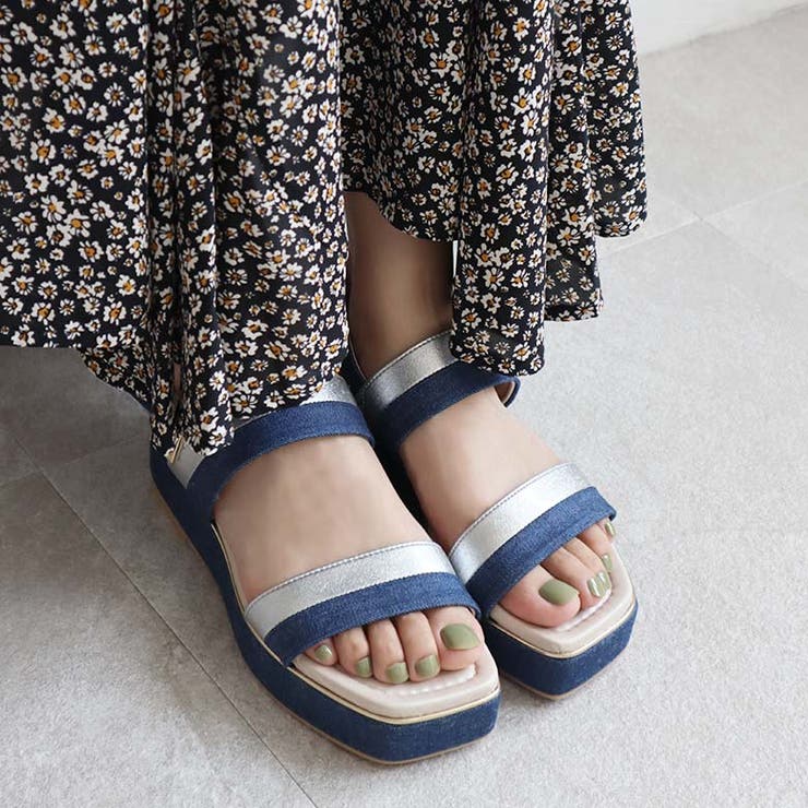 日本製 バイカラープラットフォームサンダル | SHOE FANTASY | 詳細画像23 