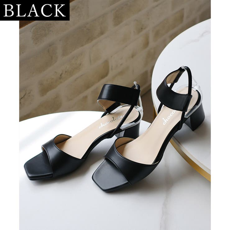 日本製 スクエアトゥ ゴムストラップ サンダル | SHOE FANTASY | 詳細画像12 