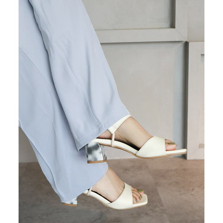 日本製 スクエアトゥ ゴムストラップ サンダル | SHOE FANTASY | 詳細画像19 