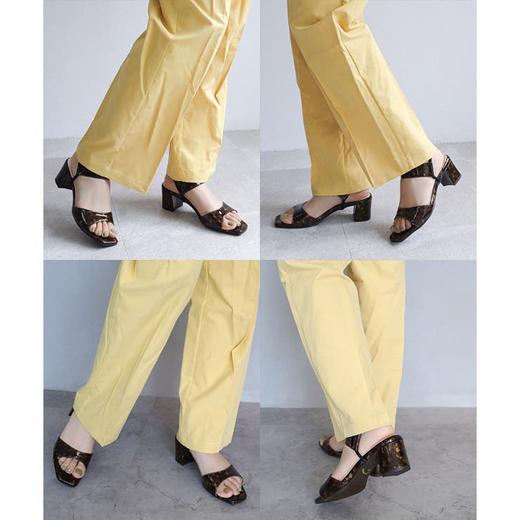 日本製 スクエアトゥ ゴムストラップ サンダル | SHOE FANTASY | 詳細画像30 