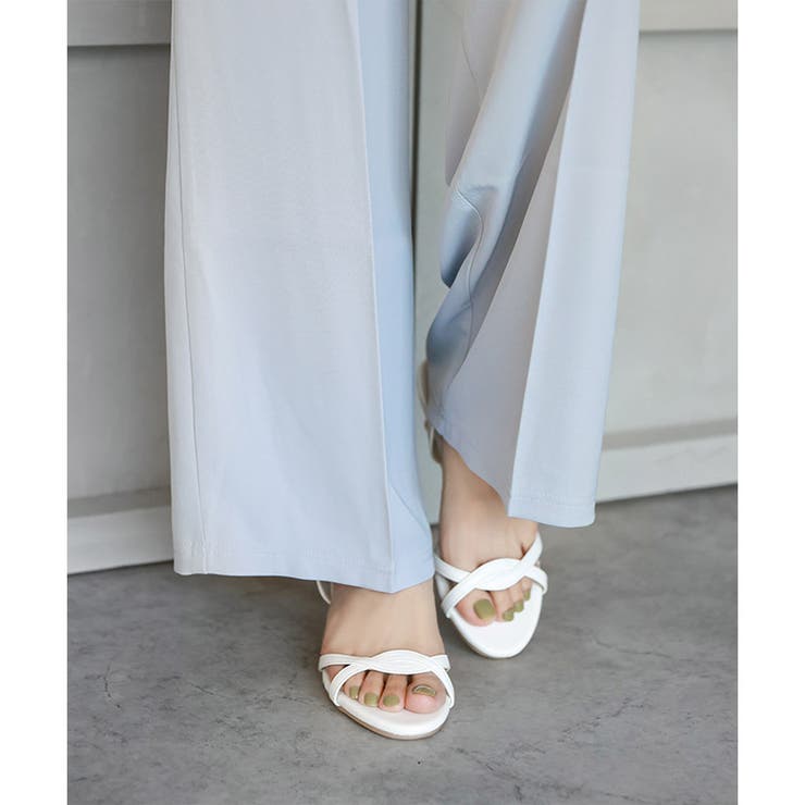 日本製 ラウンドトゥ クロスベルト ストラップサンダル | SHOE FANTASY | 詳細画像20 