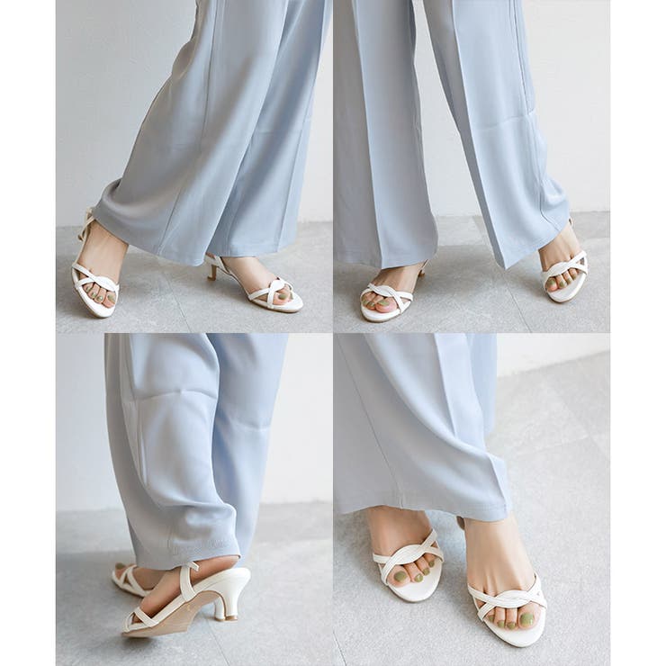 日本製 ラウンドトゥ クロスベルト ストラップサンダル | SHOE FANTASY | 詳細画像23 