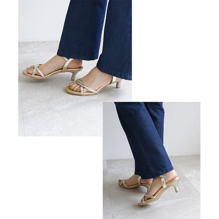 日本製 ラウンドトゥ クロスベルト ストラップサンダル | SHOE FANTASY | 詳細画像26 