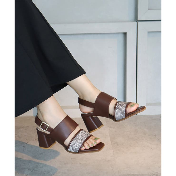 日本製 異素材 ダブルベルト サンダル | SHOE FANTASY | 詳細画像19 