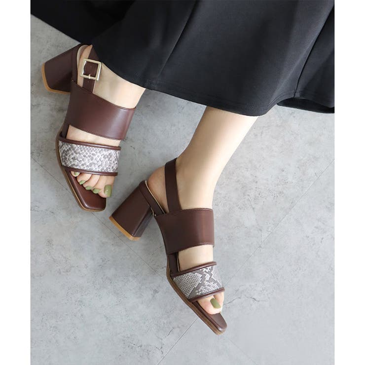 日本製 異素材 ダブルベルト サンダル | SHOE FANTASY | 詳細画像20 