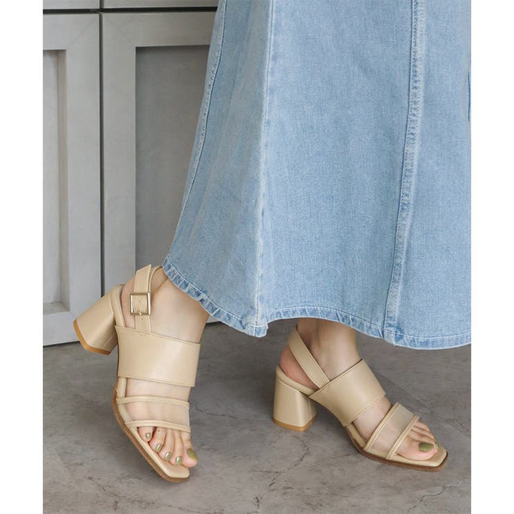 日本製 異素材 ダブルベルト サンダル | SHOE FANTASY | 詳細画像25 