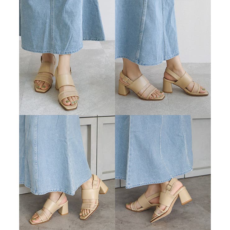 日本製 異素材 ダブルベルト サンダル | SHOE FANTASY | 詳細画像27 