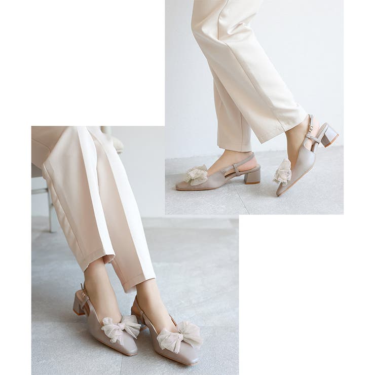 日本製 チュールリボン バックストラップ パンプス | SHOE FANTASY | 詳細画像24 