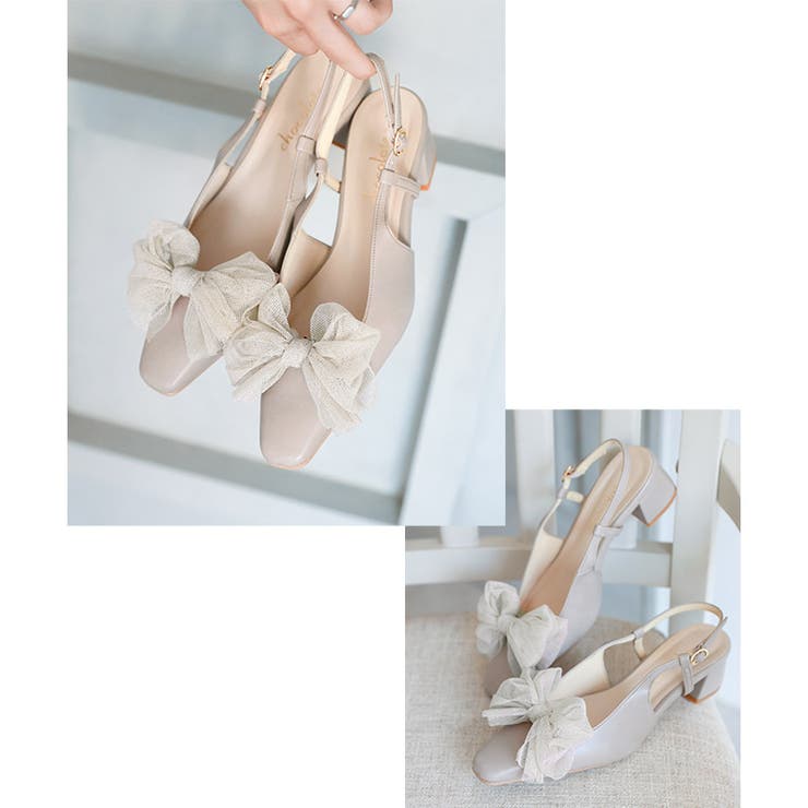 日本製 チュールリボン バックストラップ パンプス | SHOE FANTASY | 詳細画像26 