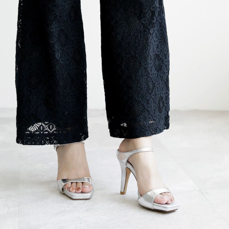 日本製 スクエアトゥ ストラップ ミュール サンダル ハイヒール | SHOE FANTASY | 詳細画像28 