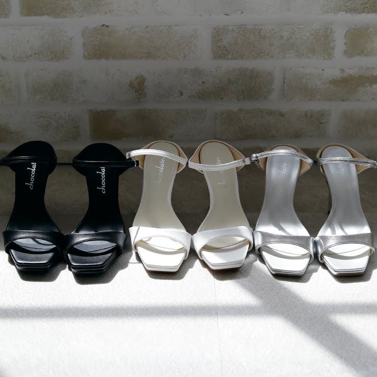 日本製 スクエアトゥ ストラップ ミュール サンダル ハイヒール | SHOE FANTASY | 詳細画像4 