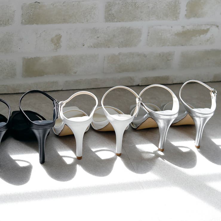 日本製 スクエアトゥ ストラップ ミュール サンダル ハイヒール | SHOE FANTASY | 詳細画像5 