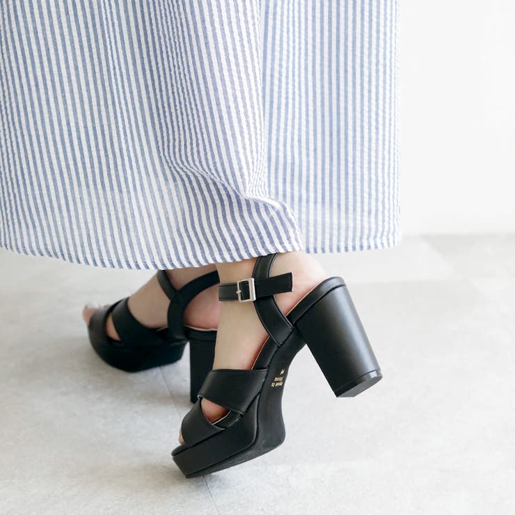 日本製 クロスストラップ プラットフォーム サンダル | SHOE FANTASY | 詳細画像13 