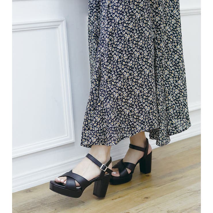 日本製 クロスストラップ プラットフォーム サンダル | SHOE FANTASY | 詳細画像14 