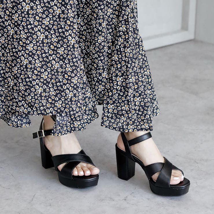 日本製 クロスストラップ プラットフォーム サンダル | SHOE FANTASY | 詳細画像15 