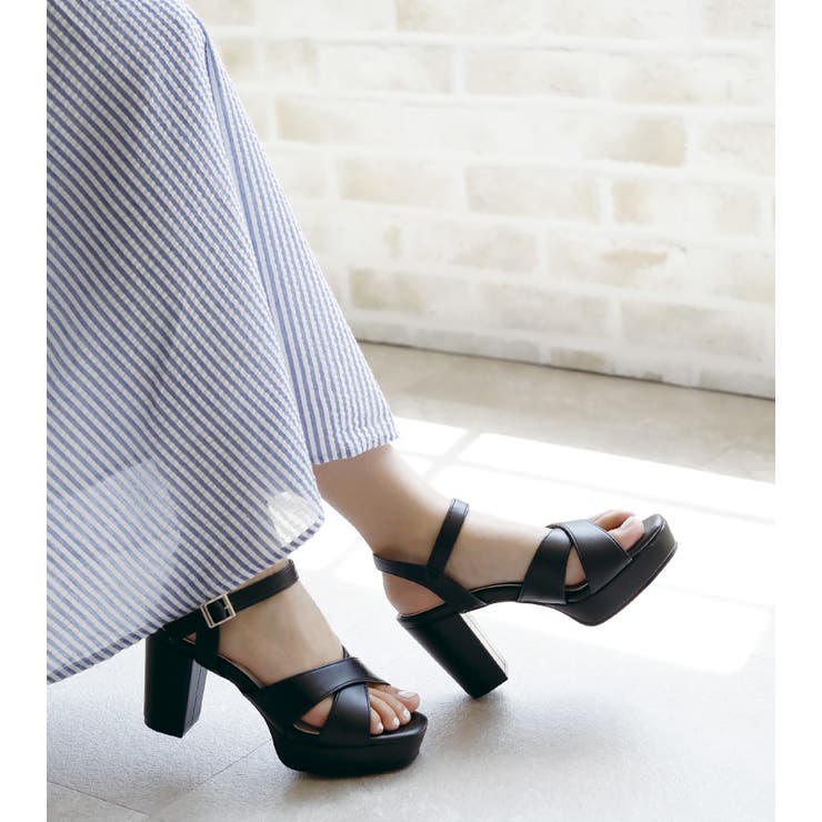 日本製 クロスストラップ プラットフォーム サンダル | SHOE FANTASY | 詳細画像16 