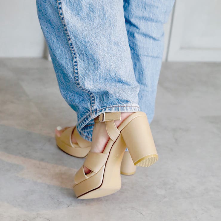 日本製 クロスストラップ プラットフォーム サンダル | SHOE FANTASY | 詳細画像21 