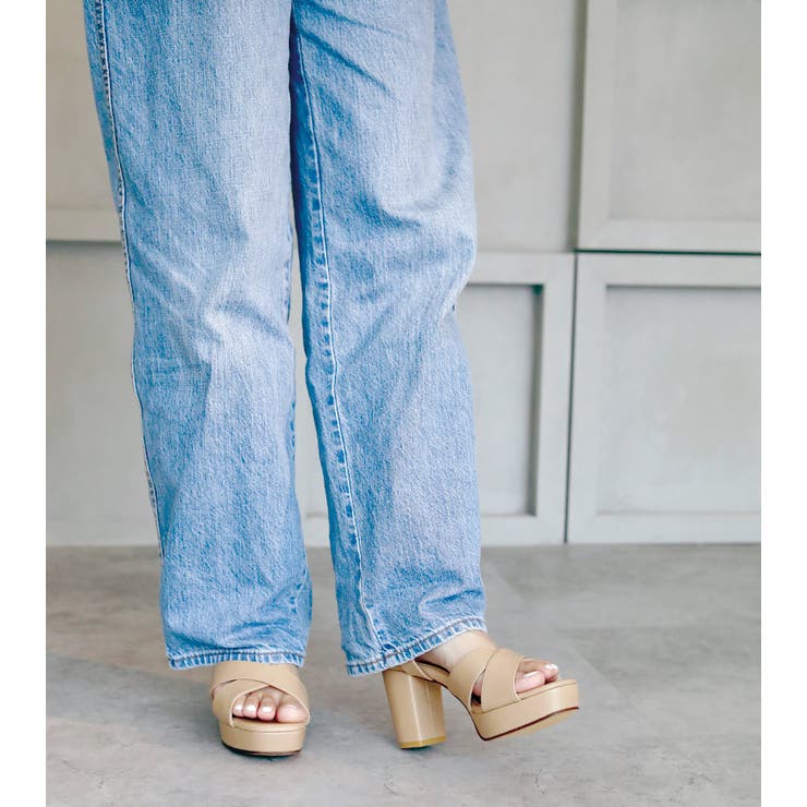 日本製 クロスストラップ プラットフォーム サンダル | SHOE FANTASY | 詳細画像24 