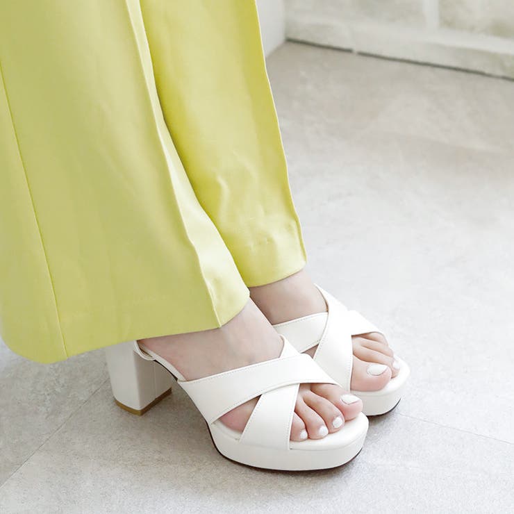 日本製 クロスストラップ プラットフォーム サンダル | SHOE FANTASY | 詳細画像31 