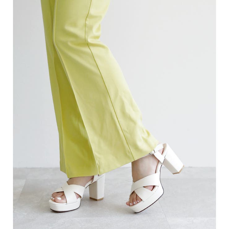 日本製 クロスストラップ プラットフォーム サンダル | SHOE FANTASY | 詳細画像32 