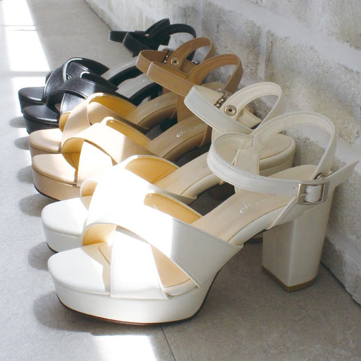 日本製 クロスストラップ プラットフォーム サンダル | SHOE FANTASY | 詳細画像43 