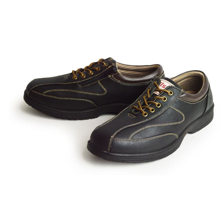 レースアップ/Black | ウォーキングシューズ メンズ コンフォートシューズ | ShoeSquare