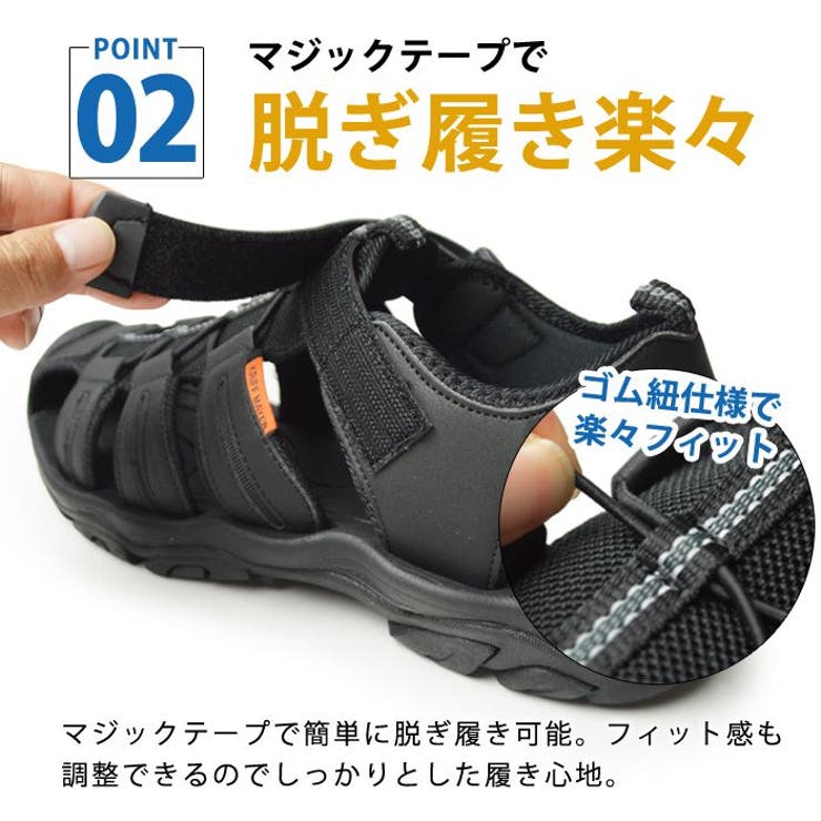  ｜CROSS キャンバスサンダル メンズ ロゴ 軽量 サンダル メンズ 歩きやすい 厚底 軽い アウトドア おしゃれ