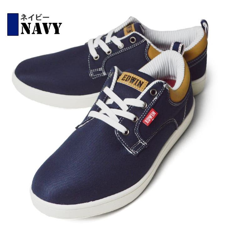 Navy | EDWIN エドウィン スニーカー | ShoeSquare