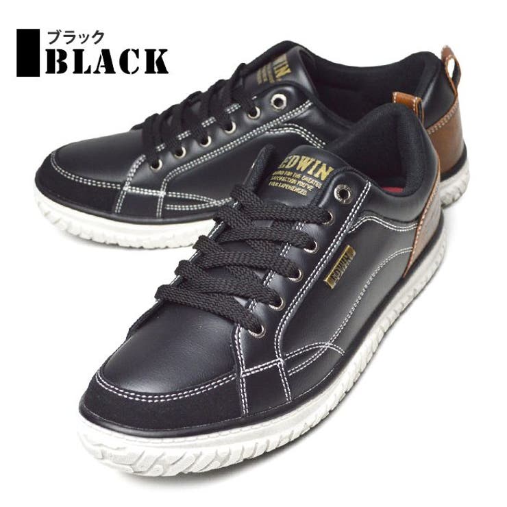 Black | EDWIN エドウィン スニーカー | ShoeSquare