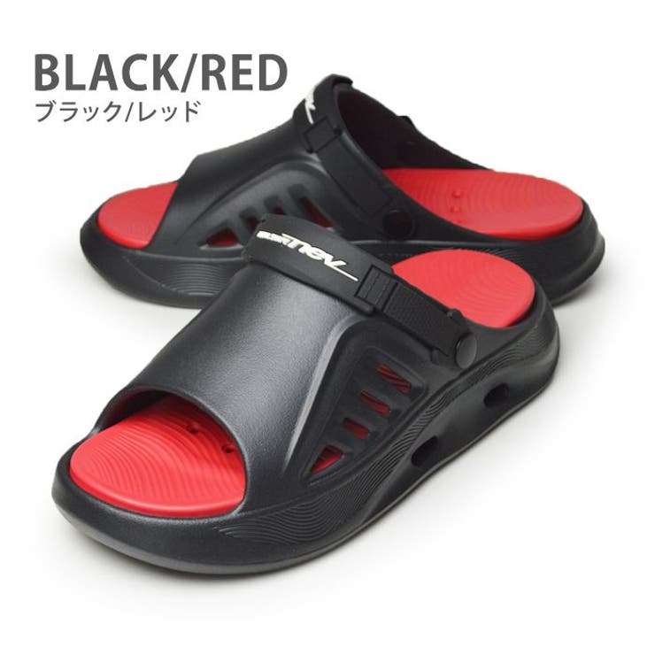 Black/Red | メンズ サンダル クロッグ | ShoeSquare