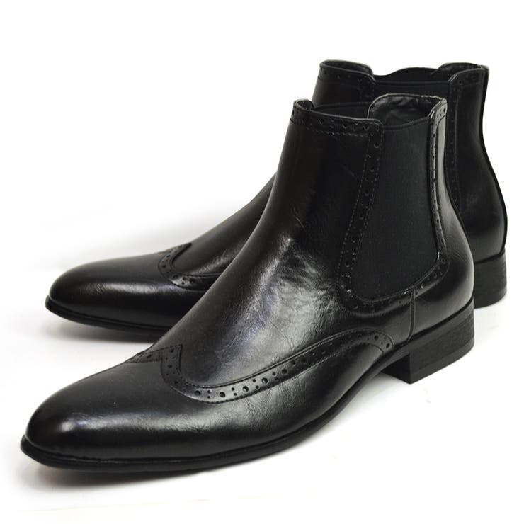 Black | メンズ ブーツ サイドゴアブーツ | ShoeSquare