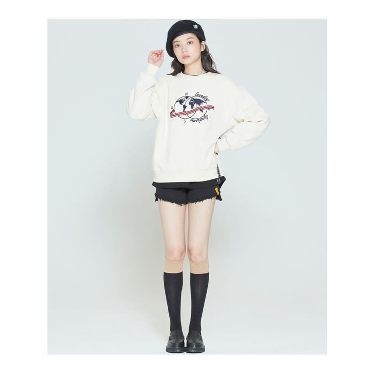 ROMANTICCROWNロマンティッククラウンスウェットペアトップスお揃いスエットオーバーサイズ裏起毛レイヤードコットンカットソー長袖ユニセックスレディースメンズカップルロゴ韓国ファッションブランドオルチャンファッション韓国服プチプラ